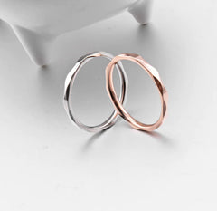 Korean Style Titanium Steel Couple Rings - Rose Gold