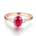 Vintage Gold Green Moissanite Emerald Women's Ring