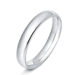 KAZITSAN 4mm Stainless Steel Ring High Polished Dome Silver Wedding Band for Women Men Comfort Fit Size 11.5