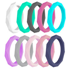 Geometric 3mm Silicone Ring for Outdoor Sports