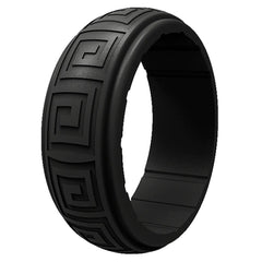 Men's Wavy Pattern Silicone Ring for Outdoor Sports