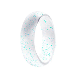 5.7mm Wide New Silicone Ring with Glitter for Women