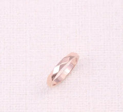 Minimalist Titanium Steel Rose Gold Ring for Women