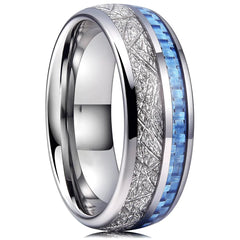 Stainless Steel Carbon Fiber Men's Fashion Ring