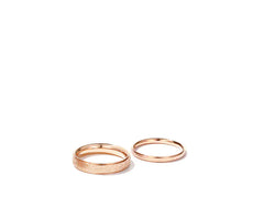 18K Rose Gold Matte Ring for Women, Titanium Steel