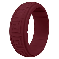 Men's Wavy Pattern Silicone Ring for Outdoor Sports