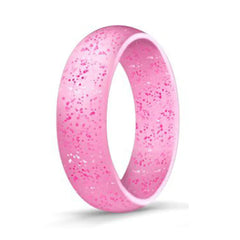 5.7mm Wide New Silicone Ring with Glitter for Women
