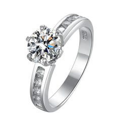 S925 Silver Ring with 1-Carat Moissanite, Certified