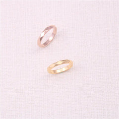 Minimalist Titanium Steel Rose Gold Ring for Women