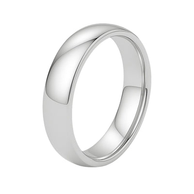 14k White Gold Comfort Fit Wedding Band(5.00 mm)