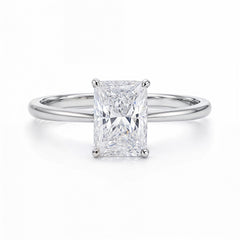 2 Carat Radiant Lab Grown IGI G/VS1 Diamond Solitaire Ring in 14K White Gold