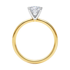 1 Carat Princess Lab Grown IGI G/VS1 Diamond Solitaire Ring in 14K Yellow Gold