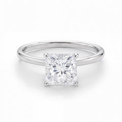 1.50Ct Princess Lab Grown IGI G/VS1 Diamond Ring in 14K White Gold