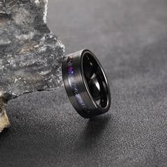 Galaxy Series Brushed Tungsten Ring for Men