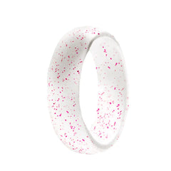5.7mm Wide New Silicone Ring with Glitter for Women