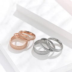 Rose Gold Frosted Ring for Women