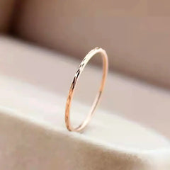 Korean Minimalist Titanium Steel Ring in Rose Gold