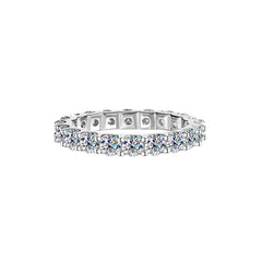 S925 Sterling Silver Moissanite Stackable Diamond Ring