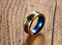 Tungsten Carbon Fiber Ring for Men