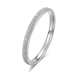 Rose Gold Frosted Ring for Women