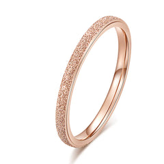 Rose Gold Frosted Ring for Women
