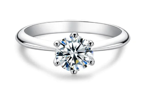 Moissanite Solitaire Ring (One Piece)