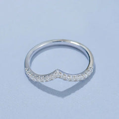 Moissanite Ring S925 Silver Plated Band Jewelry