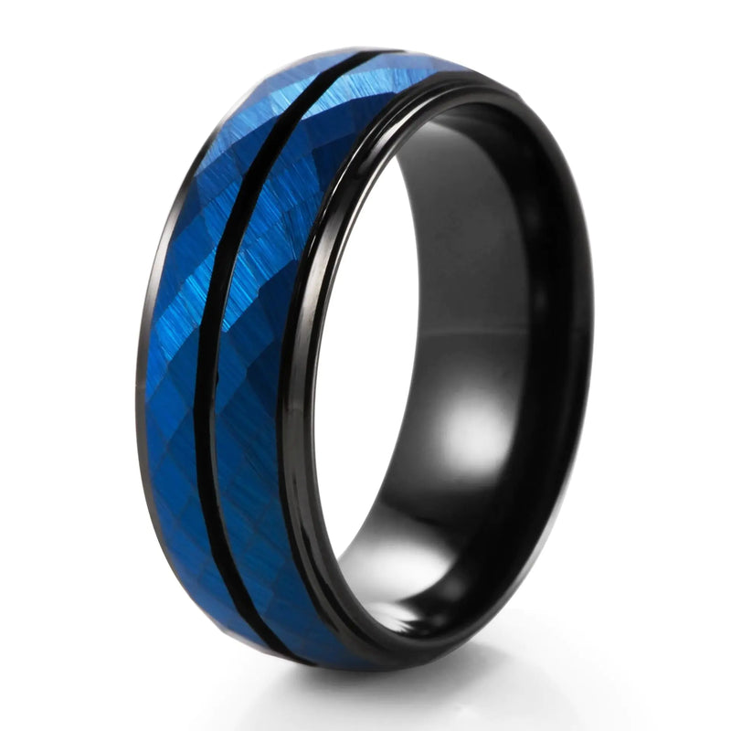 Tungsten Gold Men's 8mm Wide Trimming Ring