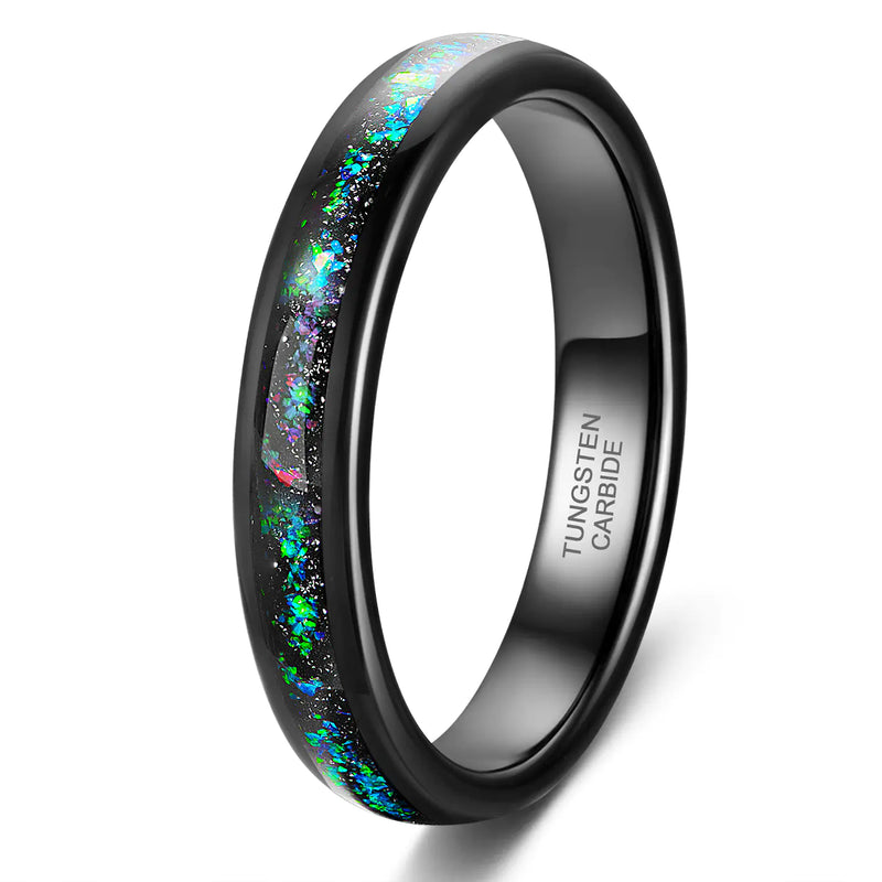 Turquoise 4MM Wide Surface Male Tungsten Ring