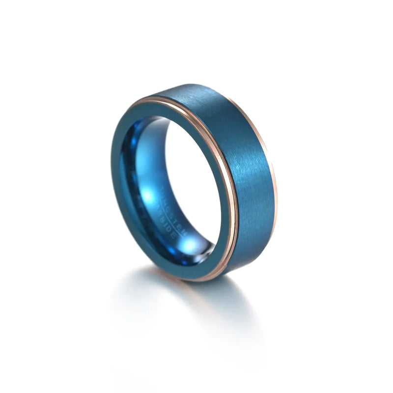 Men's Two-Color Electroplated Tungsten Gold Ring