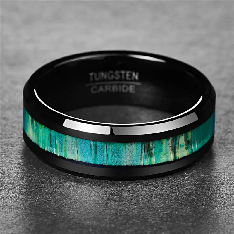 Bamboo Wood and Titanium Steel Ring