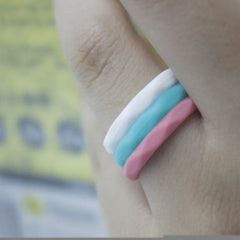 Geometric 3mm Silicone Ring for Outdoor Sports