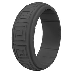Men's Wavy Pattern Silicone Ring for Outdoor Sports