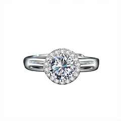 1 Carat Six Prong Moissanite Diamond Ring