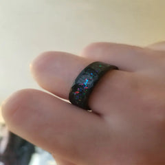Turquoise 4MM Wide Surface Male Tungsten Ring