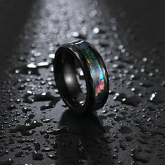 Acacia Wood Inlaid Ice Silk Ring