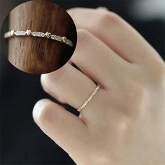 14K Gold Heart-Shaped Ring with Diamond Accents