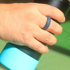 Men's Wavy Pattern Silicone Ring for Outdoor Sports