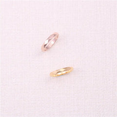 Minimalist Titanium Steel Rose Gold Ring for Women