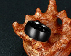 Classic Black Titanium Ring for Men - Fashion Jewelry