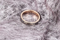 Stylish Tungsten Steel Couple's Ring with Diamond, 4mm