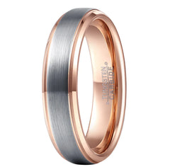 Couple's Rose Gold Tungsten Engagement Ring (Classic)