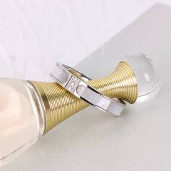 18K Rose Gold Plated Titanium Steel Shell Ring