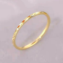 Korean Minimalist Titanium Steel Ring in Rose Gold