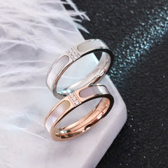 18K Rose Gold Plated Titanium Steel Shell Ring