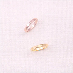 Minimalist Titanium Steel Rose Gold Ring for Women