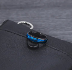 Tungsten Gold Men's 8mm Wide Trimming Ring