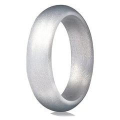 5.7mm Wide New Silicone Ring with Glitter for Women