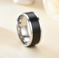 Black Tungsten Steel Business Fashion Ring