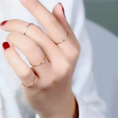 Korean Minimalist Titanium Steel Ring in Rose Gold